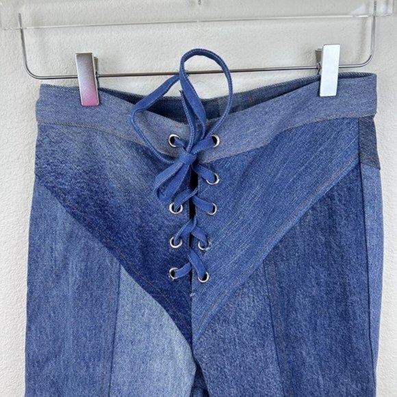 EB Denim Lace Up in Medium Wash - Picture 6 of 10